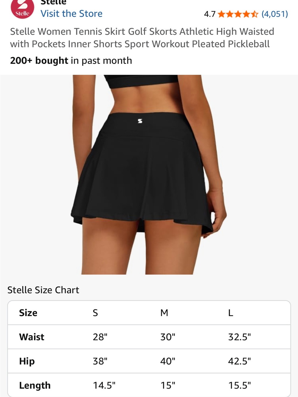 Black & Cream Athletic Skorts with Built-In Lining